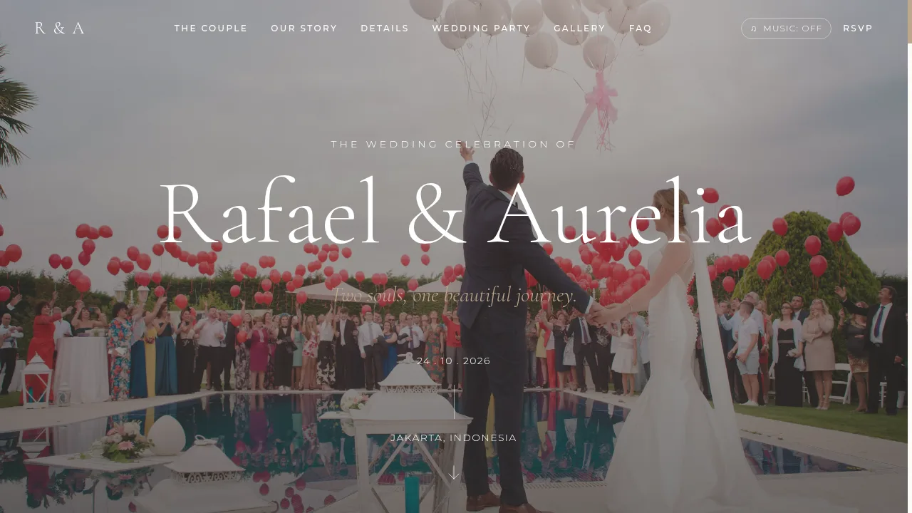 Website undangan pernikahan Rafael & Aurelia